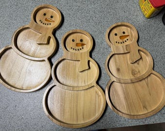 Snowman Cookie Plates