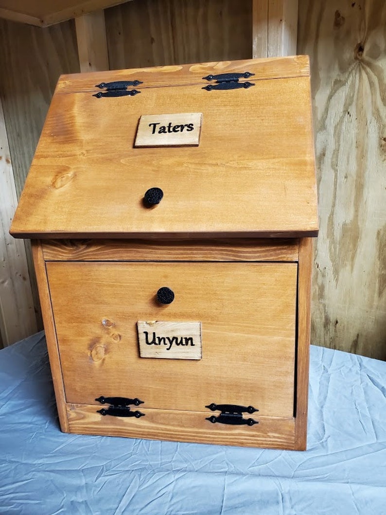 Potato & Onion Bin/ Countertop Vegetable Box Etsy