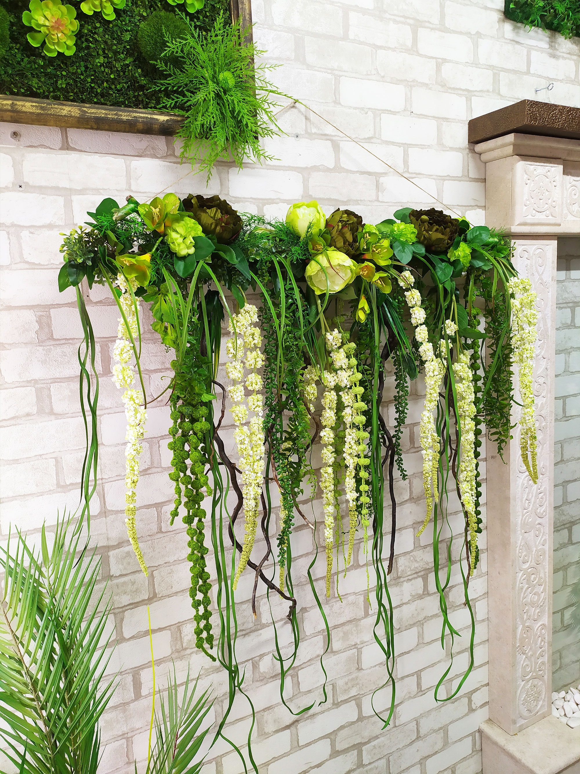 Flower installation 4. Artificial plants and flowers decor. Etsy