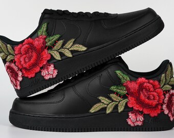 black air force 1 with rose