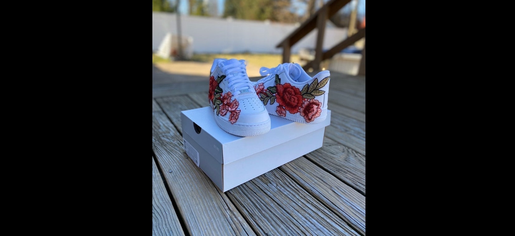 air force 1 low floral rose