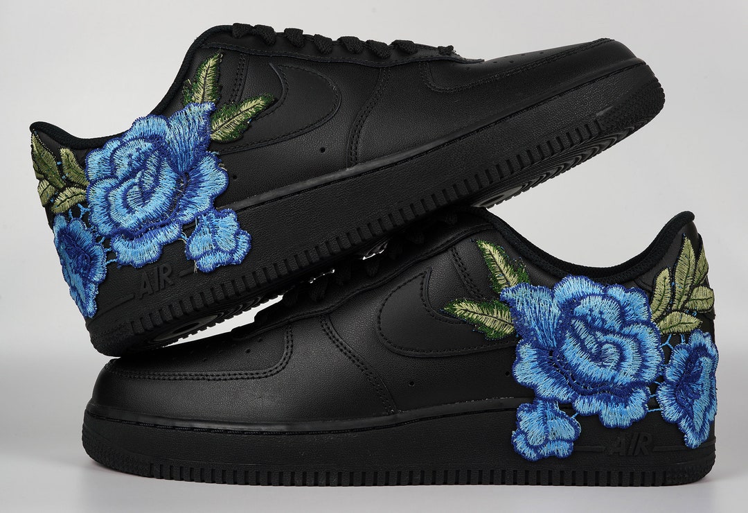 black air force 1 with roses