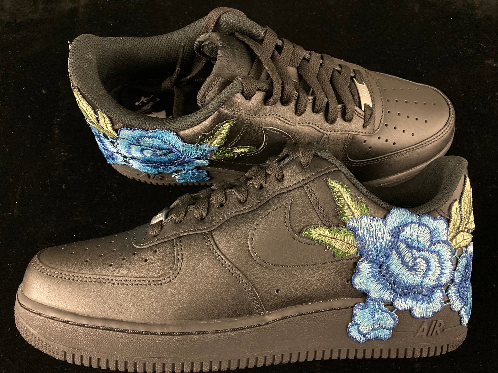 nike air force blue flower