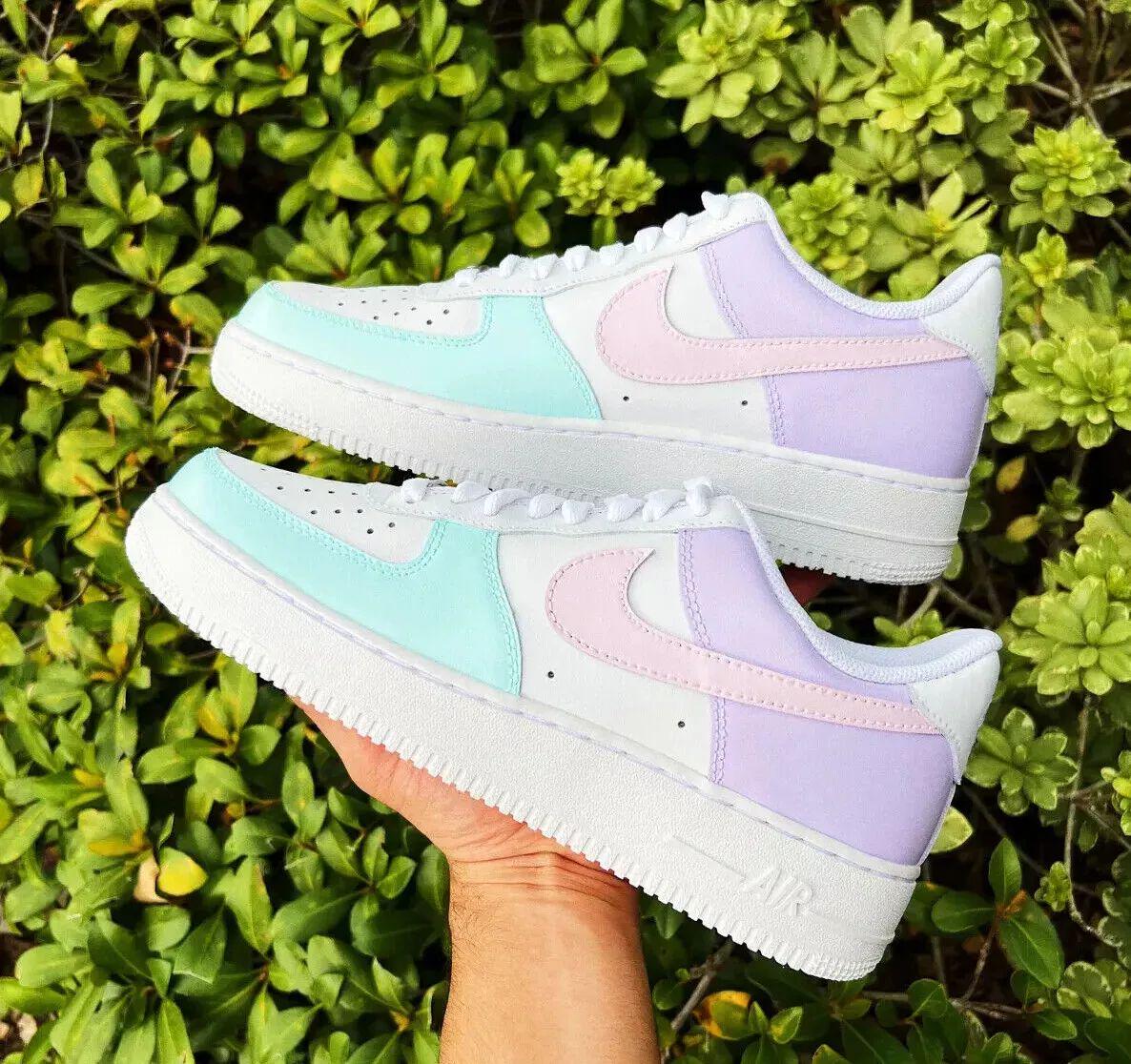 pastel painted air force ones