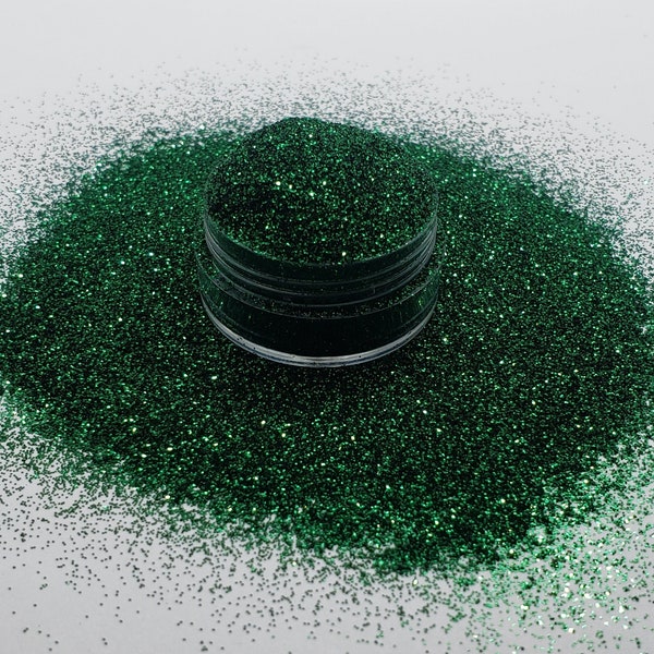 Metallic Forest Green Glitter - Emerald Green - Polyester Green - Fine Green Glitter-Christmas Glitter - Crafting Glitter - Fine Lucky Charm