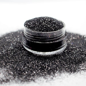 Black Glitter - Fine Black Glitter - Matte/Flat Black - Polyester Black - Halloween Glitter - Fall Glitter - Fine Little Black Dress