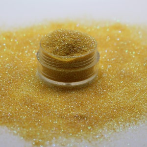 Yellow Iridescent Glitter - Yellow Fine Glitter - Yellow Iridescent - Polyester Yellow - Polyester Glitter - Fine Sunburst
