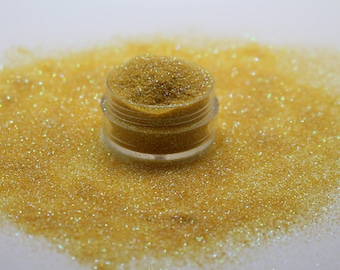 Yellow Iridescent Glitter - Yellow Fine Glitter - Yellow Iridescent - Polyester Yellow - Polyester Glitter - Fine Sunburst
