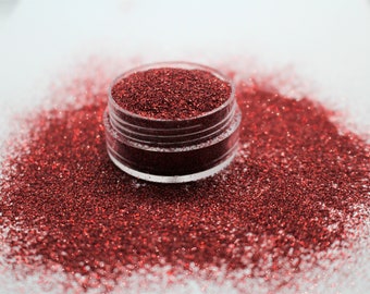 Red Holographic Glitter - Red Fine Glitter - Red Holographic - Red Glitter - Polyester Red - Nail Art - Tumbler Glitter - Fine Santa Baby