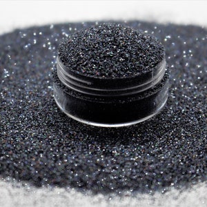 Black Holographic Glitter - Black Fine Glitter - Black Holographic - Polyester Black - Halloween Glitter - Fall Glitter-  Fine Black Magic