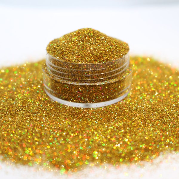 Gold Holographic Glitter - Gold Fine Glitter -  Gold Holographic - Polyester Gold Glitter - Crafting Glitter - Fine Gold Digger