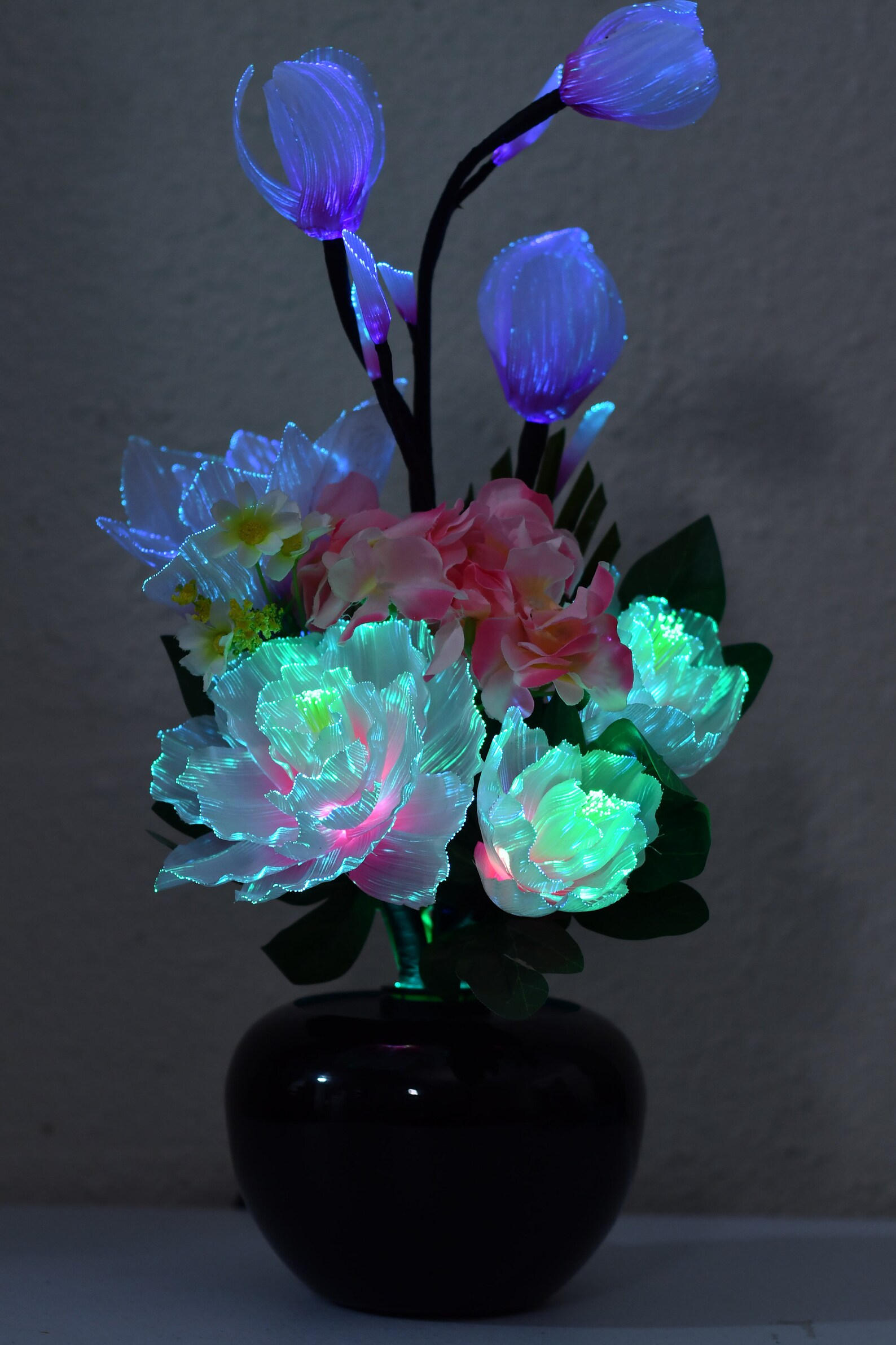 Tulipan Decorative fiber optic flowers change in 4 colors Etsy
