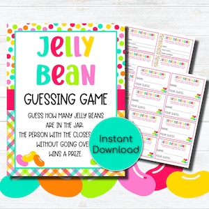 Jelly Bean Guessing Game Printable Easter Games Guess How Many Jelly
