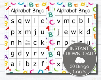 Gra Bingo Alfabetu do druku: Aktywność edukacyjna z literami (pobierz plik PDF)