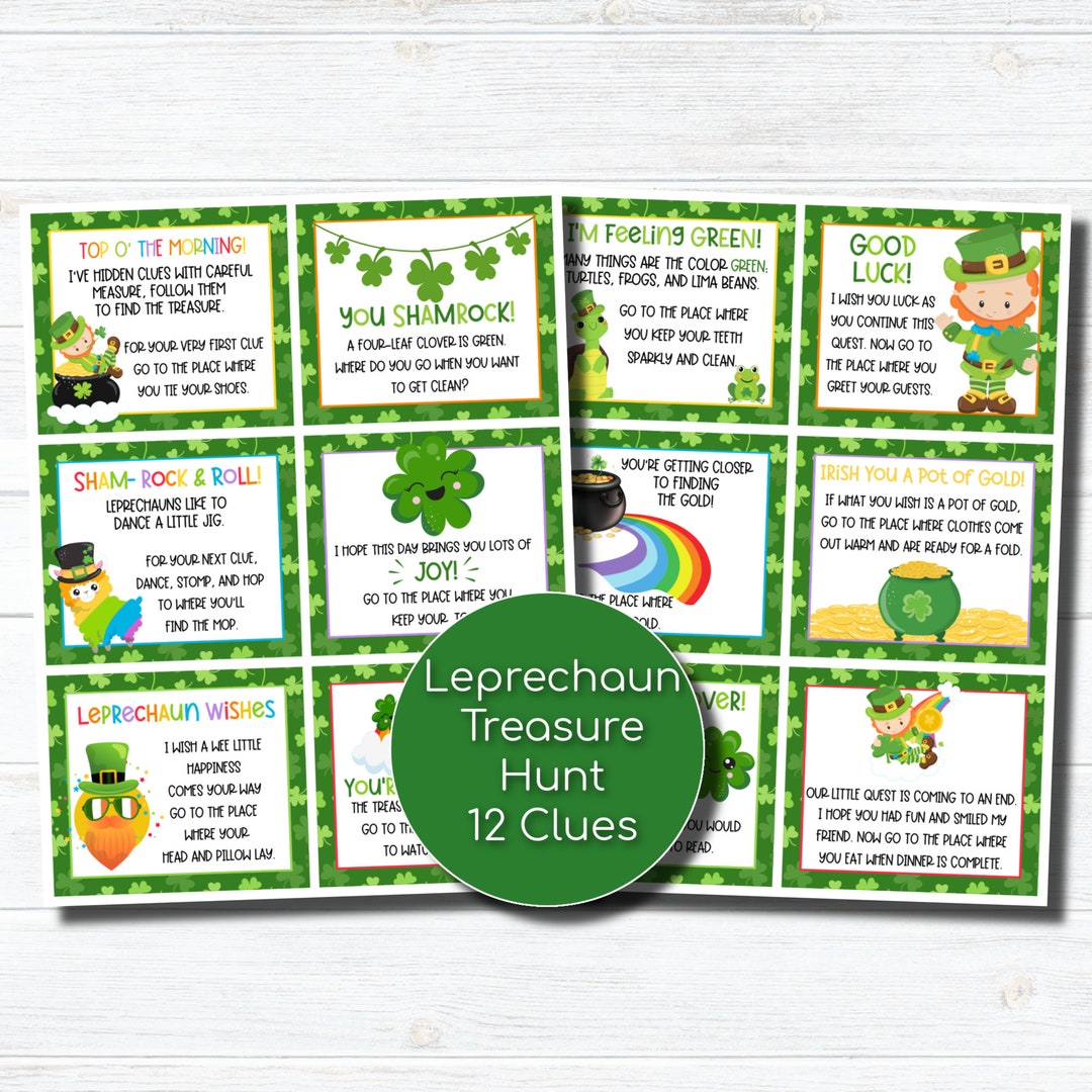 St. Patrick's Day Scavenger Hunt for Kids St