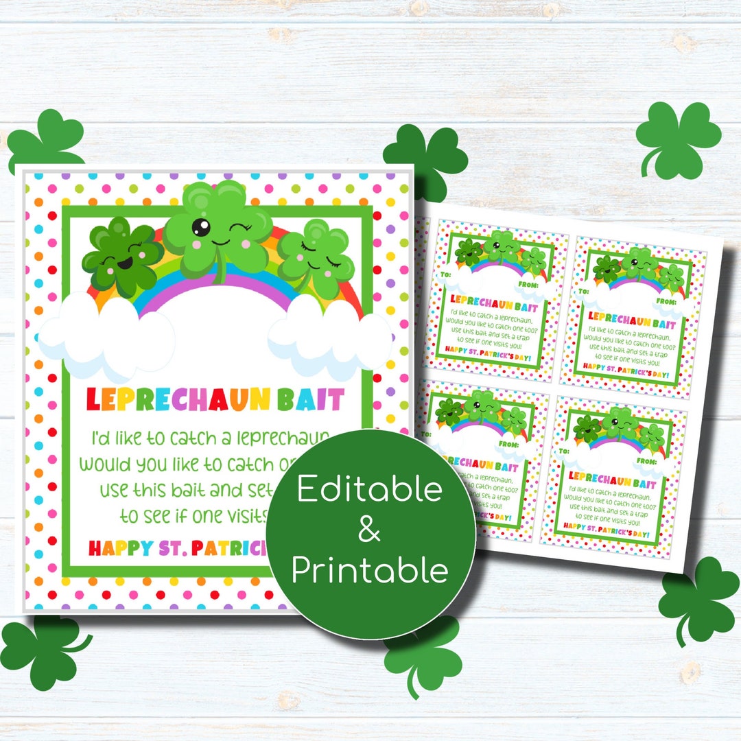 Leprechaun Bait Tag Leprechaun Treat Leprechaun Bait Poem