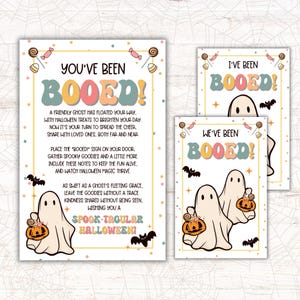 You&#39;ve Been Booed Kit: Retro Ghost Halloween Printable (PDF Download)