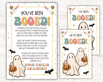 You've Been Booed Kit: Retro Ghost Halloween Printable (PDF Download)