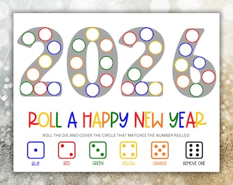 New Year's 2026 Kids Printable Game Kids | Standard & Junior Versions | Instant Download PDF