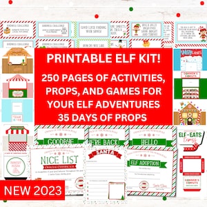 Christmas Elf Kit Bundle, Printable Christmas Elf Kit, Christmas Elf Props, Elf Arrival, Elf Accessories, Elf Notes, Instant Download