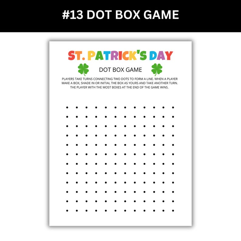 Simple dot box game printable.