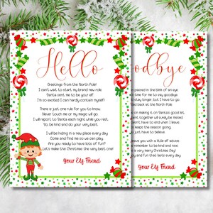 Carta de chegada do elfo, Carta de chegada do elfo pela primeira vez, Carta de boas-vindas do elfo de Natal, Carta de chegada do elfo do Papai Noel