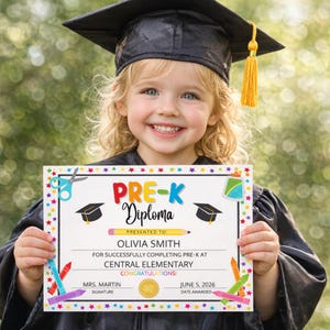 preschool graduation diploma printable certificate for pre k students