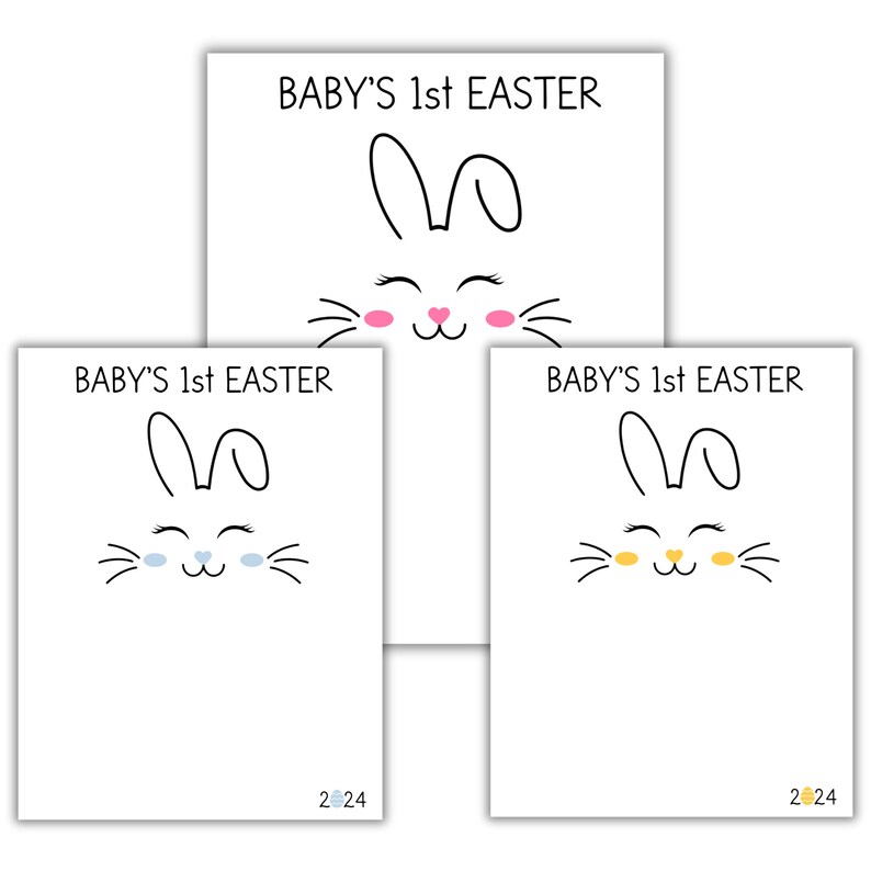 Baby's First Easter Footprint Printable Kid's Footprint Art Memorable Keepsake 3 Color Options Print Sizes 8 x 10, 8.5 x 11, A4 image 3