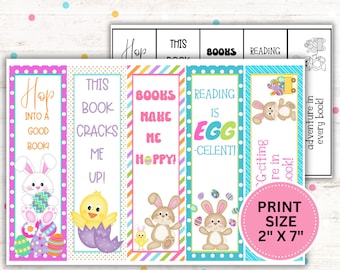 Easter Bookmark Printable - Set of 5 | Easter Coloring Page | Instant Download | PDF Format