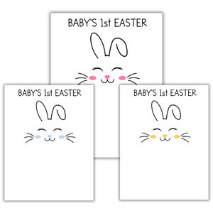 Baby's First Easter Footprint Printable Kid's Footprint Art Memorable Keepsake 3 Color Options Print Sizes 8 x 10, 8.5 x 11, A4 image 4