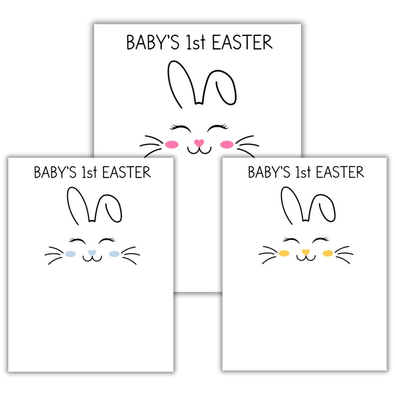 Baby's First Easter Footprint Printable Kid's Footprint Art Memorable Keepsake 3 Color Options Print Sizes 8 x 10, 8.5 x 11, A4 image 4