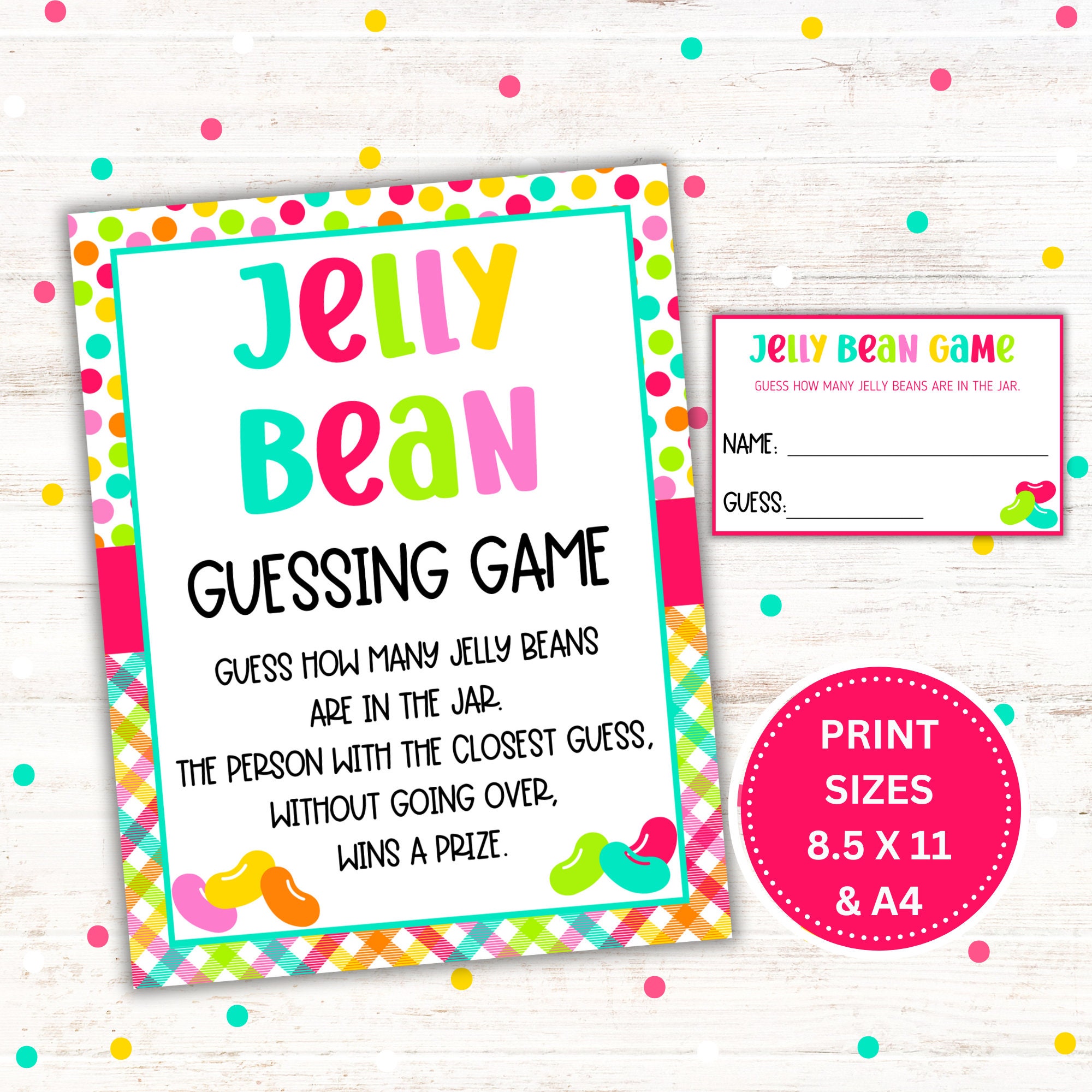Guess How Many Jelly Beans Printable Easter Game, Birthday Party Game, Instant Download, 8.5 X 11, A4 - Etsy guess-how-many-jelly-beans-printable-easter-game-birthday-party-game-instant-download-8-5-x-11-a4-etsy
