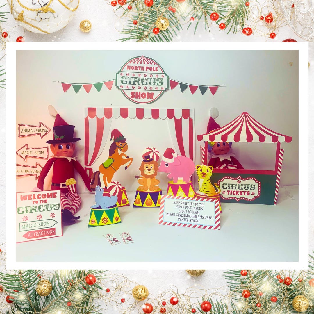 Elf Circus Prop Printable | North Pole Circus Adventure | Instant ...