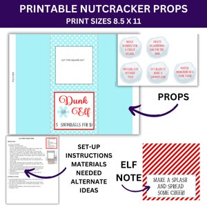 Printable Christmas Elf Dunk Tank Prop, Instant Download PDF, Elf Note ...