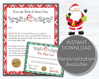 Personalized letter from Santa Claus with Mickey Mouse Christmas gifts 
