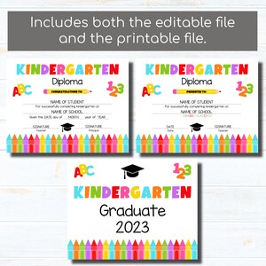 Kindergarten Graduation, Printable Kindergarten Graduation Certificate ...