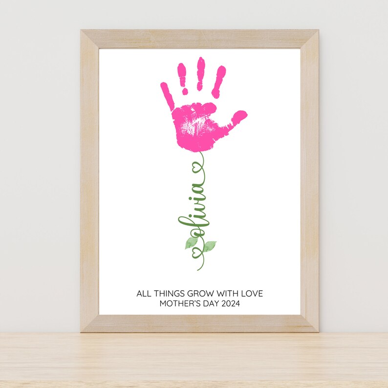 Personalized Flower Handprint Gift - Mother's Day/birthday Gift ...
