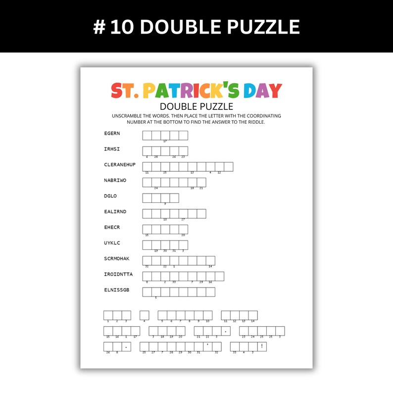 printable double puzzle.
