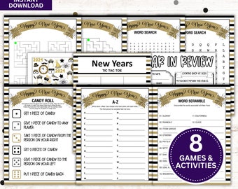 New Year Games Kids, New Year's Eve Printable, PDF, Instant Download