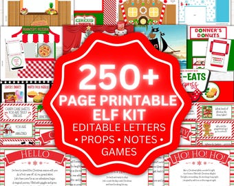 Printable Elf Kit Bundle: 35 Activities & Props, Notes, Games, Editable Letters