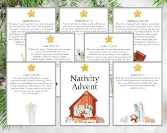 Nativity Story Advent Calendar Printable for Kids (PDF Download)