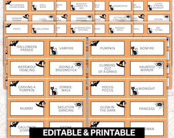 Halloween Charades Game: 100 Printable Cards (PDF)