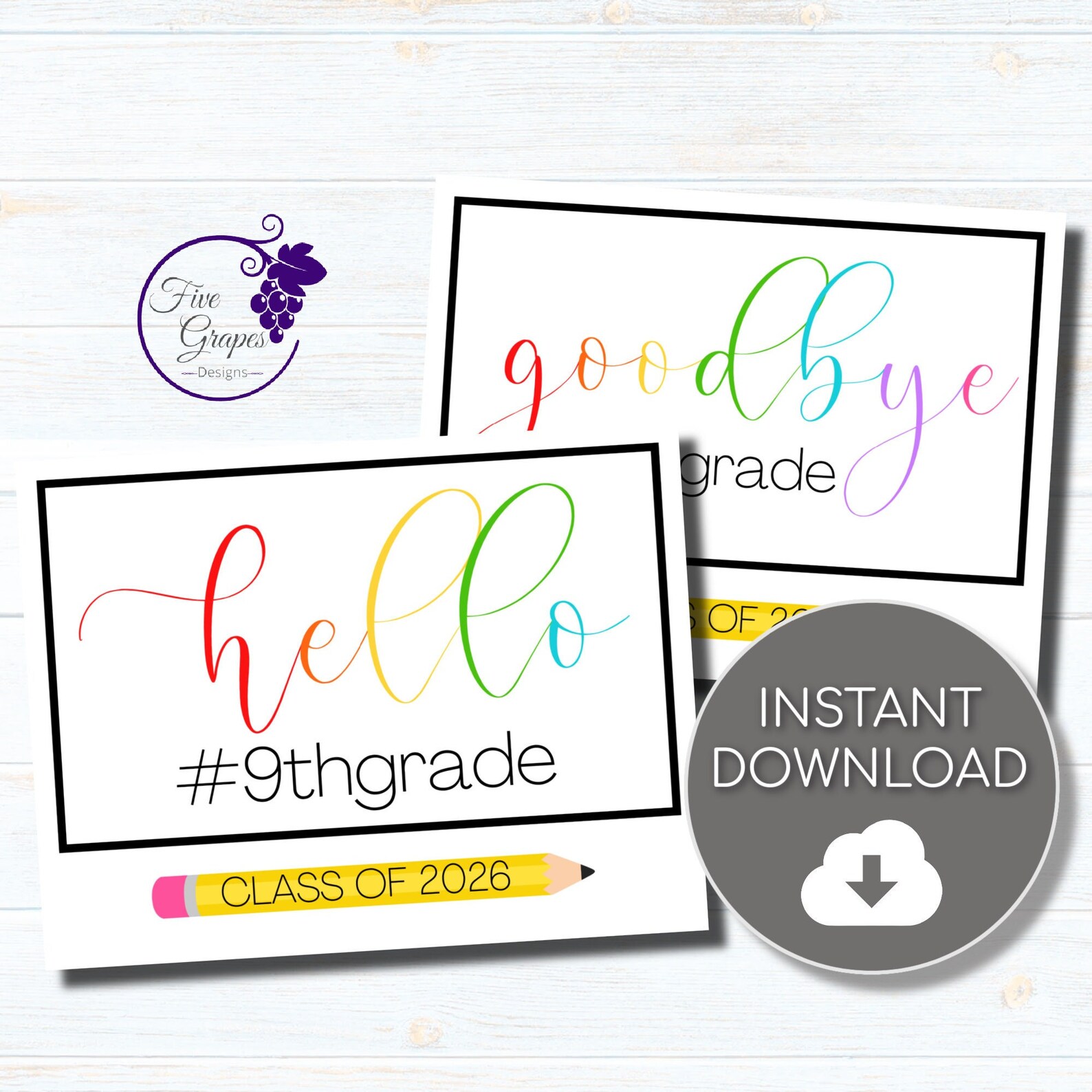 First Day 9th Grade Sign First Day Ninth Grade Printable - Etsy