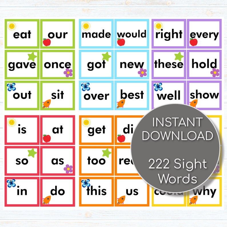 printable-sight-word-flashcards-kindergarten-1st-grade-etsy