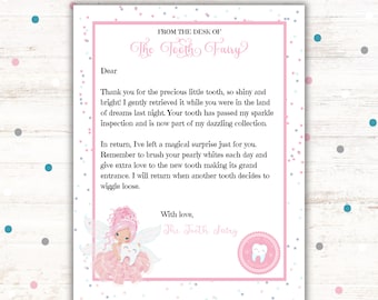 Editable Tooth Fairy Letter: Keepsake Printable (Instant Download)