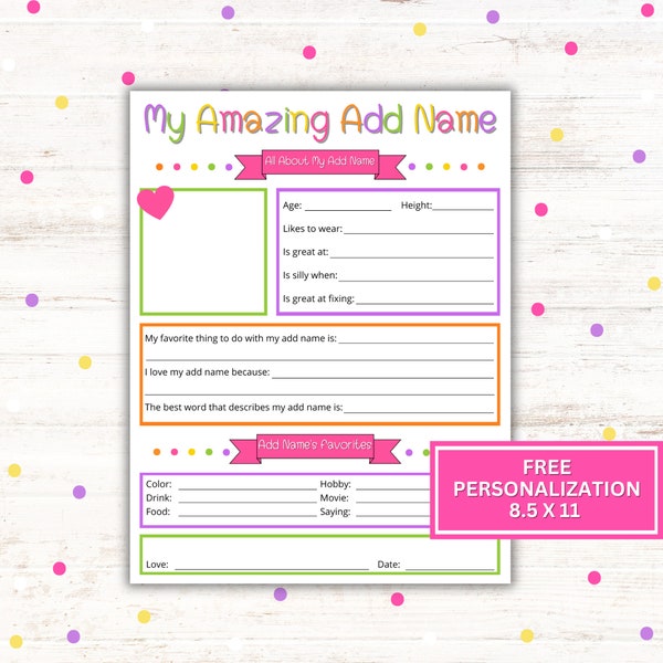 Custom My Amazing [Grandma Name] Printable | Personalized Mother's Day Gift | Grandparents Day | Birthday