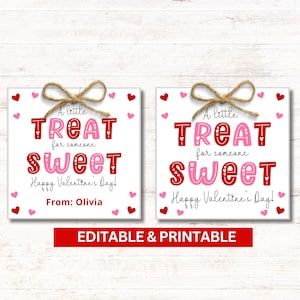 Valentinstagskarten ""Eine kleine Freude für jemanden Süßes"", Klassenzimmer Valentinstag druckbare, bearbeitbare Canva Vorlage."