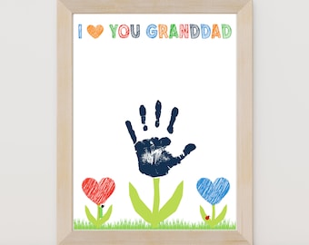 Granddad Handprint Art | DIY Kids Craft, Birthday Gift (Instant Download)