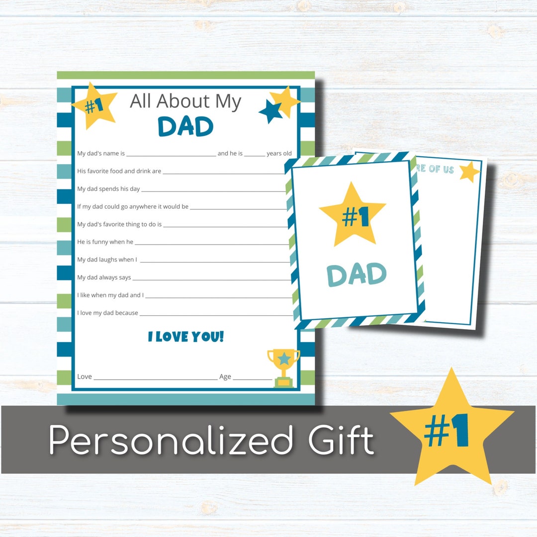 All About My Dad Father's Day Printable Father's Day - Etsy