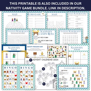 Nativity Tic Tac Toe Game | Printable Christmas Activity for Kids - Etsy